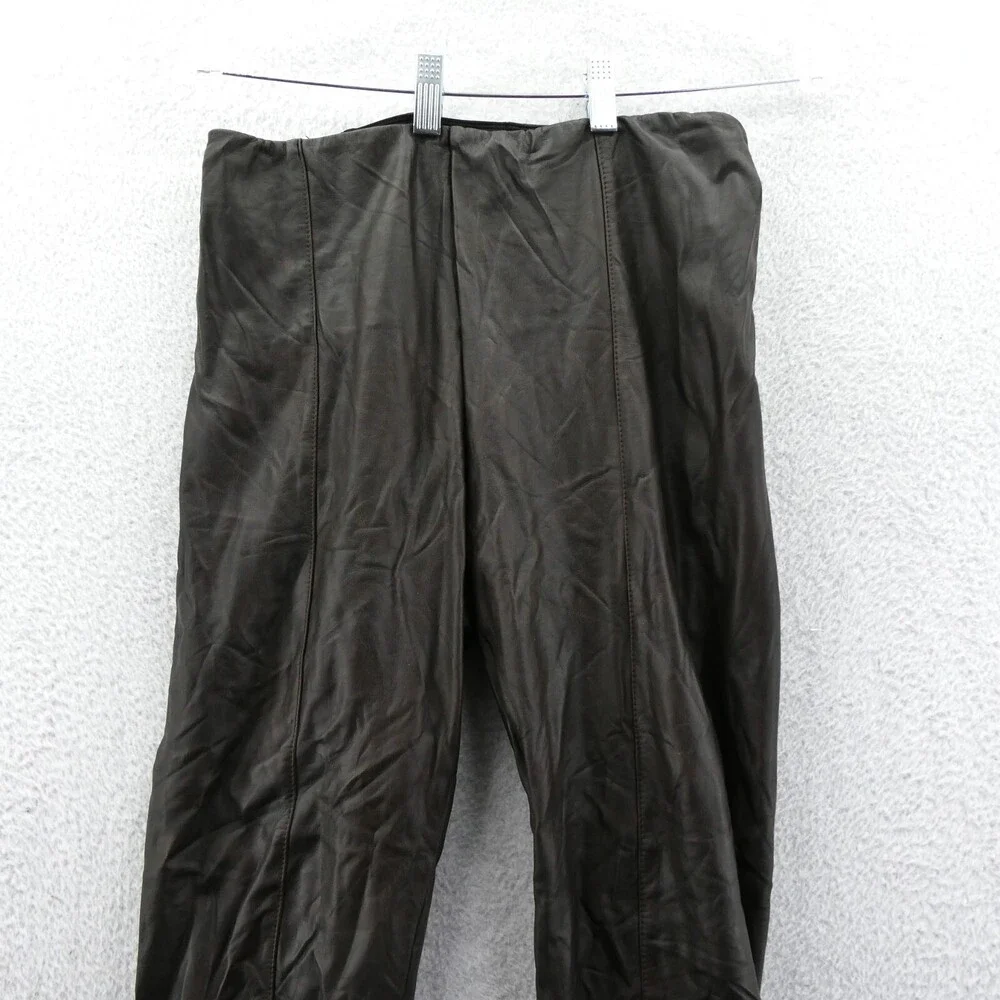 Lysse Faux Leather Pants Large Womens 30x32 Black Pull On Dress Pants‎ 30 x 32